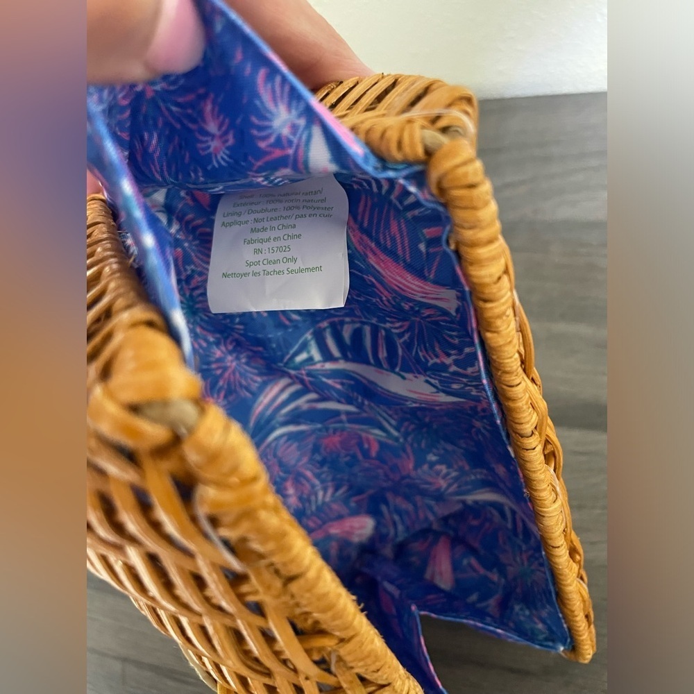 Lilly Pulitzer Wicker Sunglass Phone Clutch Case Boca Blue It's a Saila… - Picture 5 of 9